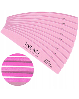 INLAQ Polerka do Paznokci Łódka Różowa 100/180, 10 szt.
