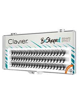 Clavier BeShaped jedwabne kępki rzęs skręt B 10D 14mm