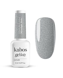 Kabos Gelike FLASH CRUSH Lakier hybrydowy do paznokci, Flash Moonlight Silver 8 ml