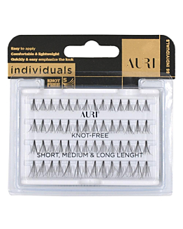Auri Individuals kępki rzęs bez węzełków mix 56szt.
