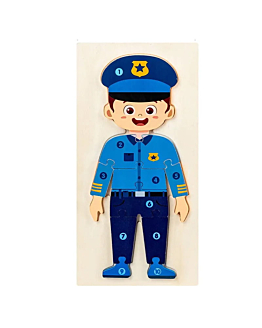 Habarri Puzzle drewniane - Zawody - Policjant