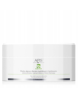 APIS Acne-Stop maska algowa dla cery trądzikowej z bambusem zieloną herbatą i czarnym błotem z Morza Martwego, 100g