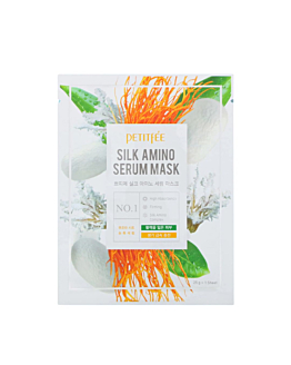Petitfee Silk Amino Serum Mask, Maska w płachcie, 25g