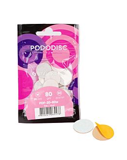 Staleks Expert PodoDisc Nakładki Ścierne Tarcze Wymienne 80 Grit Rozmiar M 20 mm 50 szt.