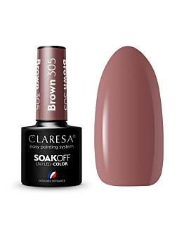 Claresa Soak Off UV/LED Brown lakier hybrydowy 305, 5g