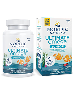 Nordic Naturals Ultimate Omega Fish Oil Junior 680 mg 90 mini kapsułek miękkich o smaku truskawkowym