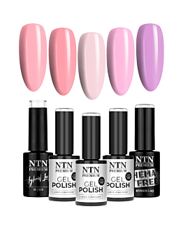 NTN Premium 5x5 g Lakier Hybrydowy Do Paznokci Wiosna Spring Wiosenne Pastelowe Kolory v2