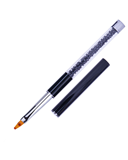 Allepaznokcie Pędzelek Do Ombre Glam Line Czarne Cyrkonie Nr 6
