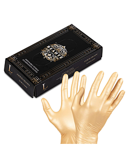 Top Glove Beaute Luxe Rękawiczki Jednorazowe Nitrylowe Diagnostyczne i Ochronne Złote Rozmiar L 50 szt.