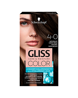 Gliss Color Farba do włosów 4-0 Naturalny Ciemny Brąz