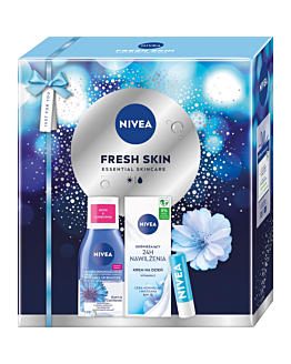 Nivea zestaw Fresh Skin: Krem do twarzy + Balsam do ust + Płyn micelarny