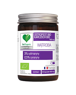 Be Organic Ostropest Bio 3% + Karczoch Bio 2,5% 400 mg Kapsułki, 50 szt.
