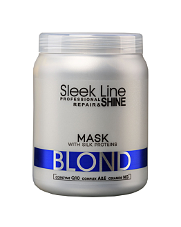 Stapiz Sleek Line Blond Mask maska z jedwabiem do włosów blond zapewniająca platynowy odcień, 1000ml