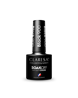 Claresa Soak Off UV/LED Color lakier hybrydowy 900 Black, 5g