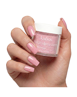 Kabos Magic Dip System Proszek do manicure tytanowego, 020 Shimmering Pink 20 g