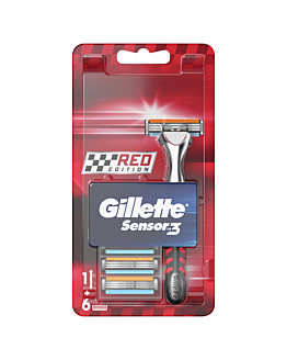 Gillette Sensor3 Red Maszynka + 6 Wkładów