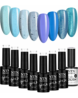 NTN Premium Limited Edition Blues 1 Zestaw 8 Lakierów Hybrydowych Do Paznokci 5g