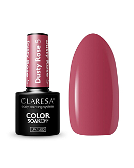 Claresa Soak Off UV/LED Dusty Rose lakier hybrydowy 5, 5g