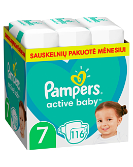 Pampers Active Baby Pieluchy (7), 116 szt.