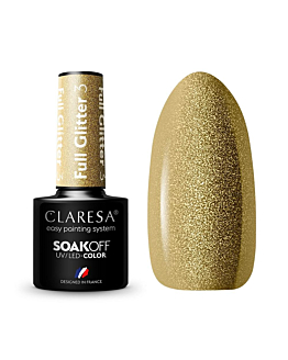 Claresa Soak Off UV/LED Full Glitter lakier hybrydowy 3, 5g
