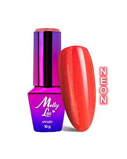 MollyLac Glowing Time Lakier Hybrydowy UV LED Nr 230 Blush Crush Neon 10 g