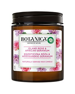 Air Wick Botanica Świeca zapachowa, Egzotyczna Róża & Afrykańskie Geranium