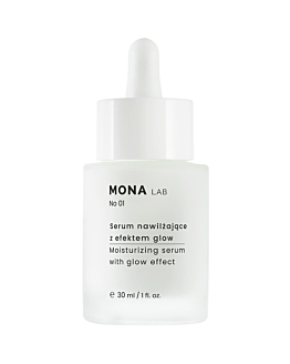 MONA Lab® No 01 Serum nawilżające z efektem glow nawilżenie, rozświetlenie, wygładzenie