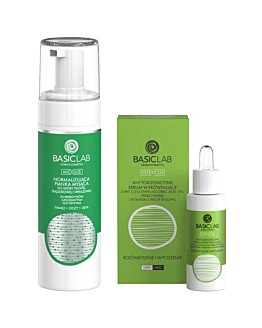 BasicLab Zestaw (Pianka myjąca + Serum z witaminą C 15%)