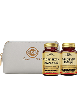 Solgar Zestaw D-Biotyna 1000 mcg 50 kaps. + Włosy, Skóra, Paznokcie 60 tabl.