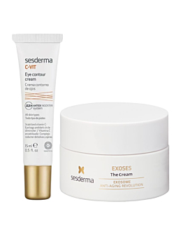 Sesderma Zestaw: Exoses Krem do twarzy 50ml + C-Vit Krem kontur oczu 15ml
