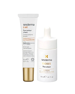 Sesderma Zestaw: Exoses Eliksir do twarzy 30ml + C-Vit Krem kontur oczu 15ml