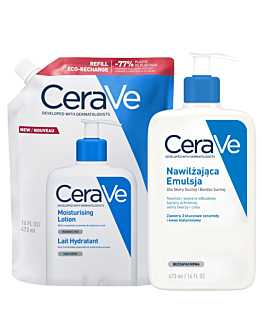 Cerave Zestaw: Emulsja nawilżająca 473ml + Emulsja nawilżająca Refill 473ml