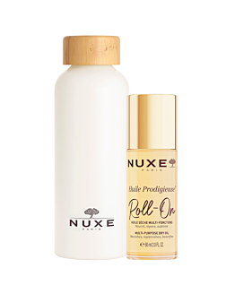Nuxe Zestaw: HP Suchy olejek roll-on 60 ml + Butelka 500 ml