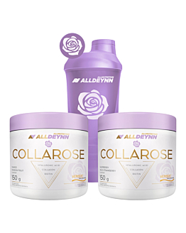Allnutrition Alldeynn CollaRose Kolagen Zestaw 2x150 g + Shaker