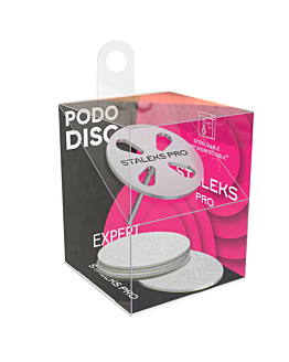 Staleks Expert PODODISC Dysk Do Pedicure Zestaw Trzpień Dysk + Wymienne Nakładki L 180 Grit 25 mm 5 szt.
