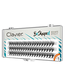 Clavier BeShaped jedwabne kępki rzęs skręt B 10D 9mm