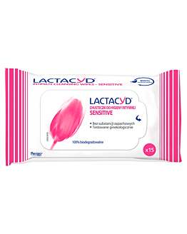 Lactacyd Sensitive Chusteczki do Higieny Intymnej, 15 szt.