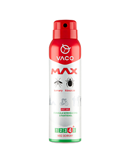Vaco Spray Max Na Komary, Kleszcze, Meszki z Panthenolem Deet 30% 