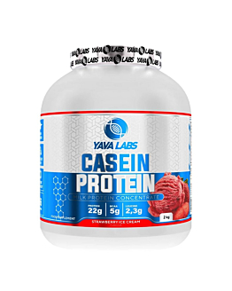 Yava Labs Protein casein białko kazeinowe smak lody truskawkowe