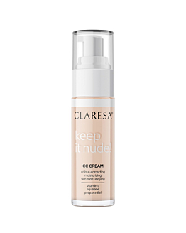 Claresa Keep It Nude! nawilżający krem-podkład wyr&oacute;wnujący koloryt cery 101 Light, 33g