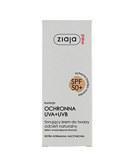 Ziaja Med SPF 50+ Trattamento Protettivo UVA+UVB Crema colorata per il viso tonalità naturale 50 ml