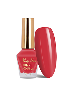 MollyNails Color Lacquer Vinyl Effect System STEP 2 Klasyczny Lakier Coral 10 ml