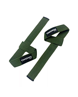 THORN FIT Paski do podnoszenia ciężarów Cotton Army Green