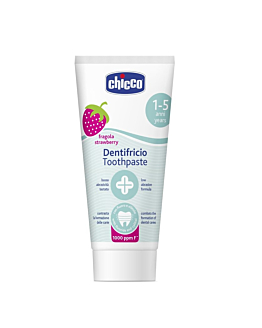 Chicco Toothpaste Pasta do zębów z fluorem 1000ppm o smaku truskawkowym 1-5l, 50ml