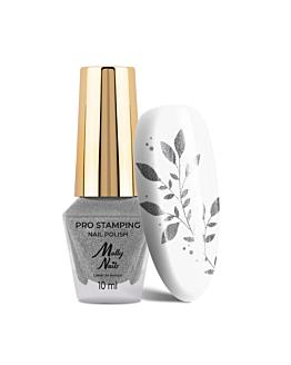 MollyNails PRO Stamping Lakier Do Stempli Srebrny Silver 10 ml
