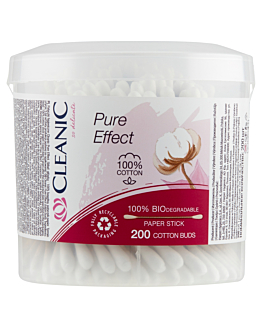 Cleanic Pure Effect Patyczki kosmetyczne okrągłe, 200 szt.