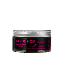 Lorient Savon Noir Rose Care Czarne mydło do twarzy i ciała 100g