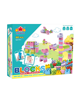 Habarri SOFT blocks - miękkie klocki konstrukcyjne 60 elementów