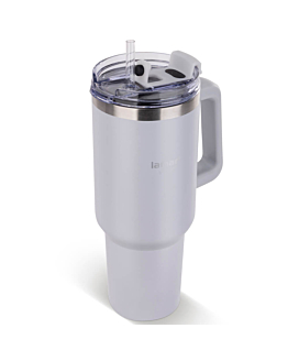 Lamart Kubek Termiczny Ze Słomką HUGE LT4086 Stal Nierdzewna Kremowy 1200 ml