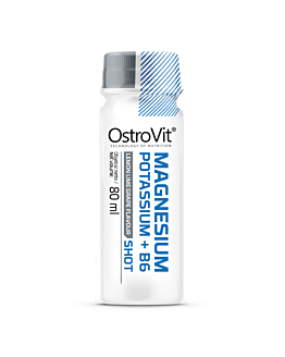 OstroVit Magnesium Potassium + B6 Shot 80 ml o smaku cytrynowo-limonkowo-winogronowym